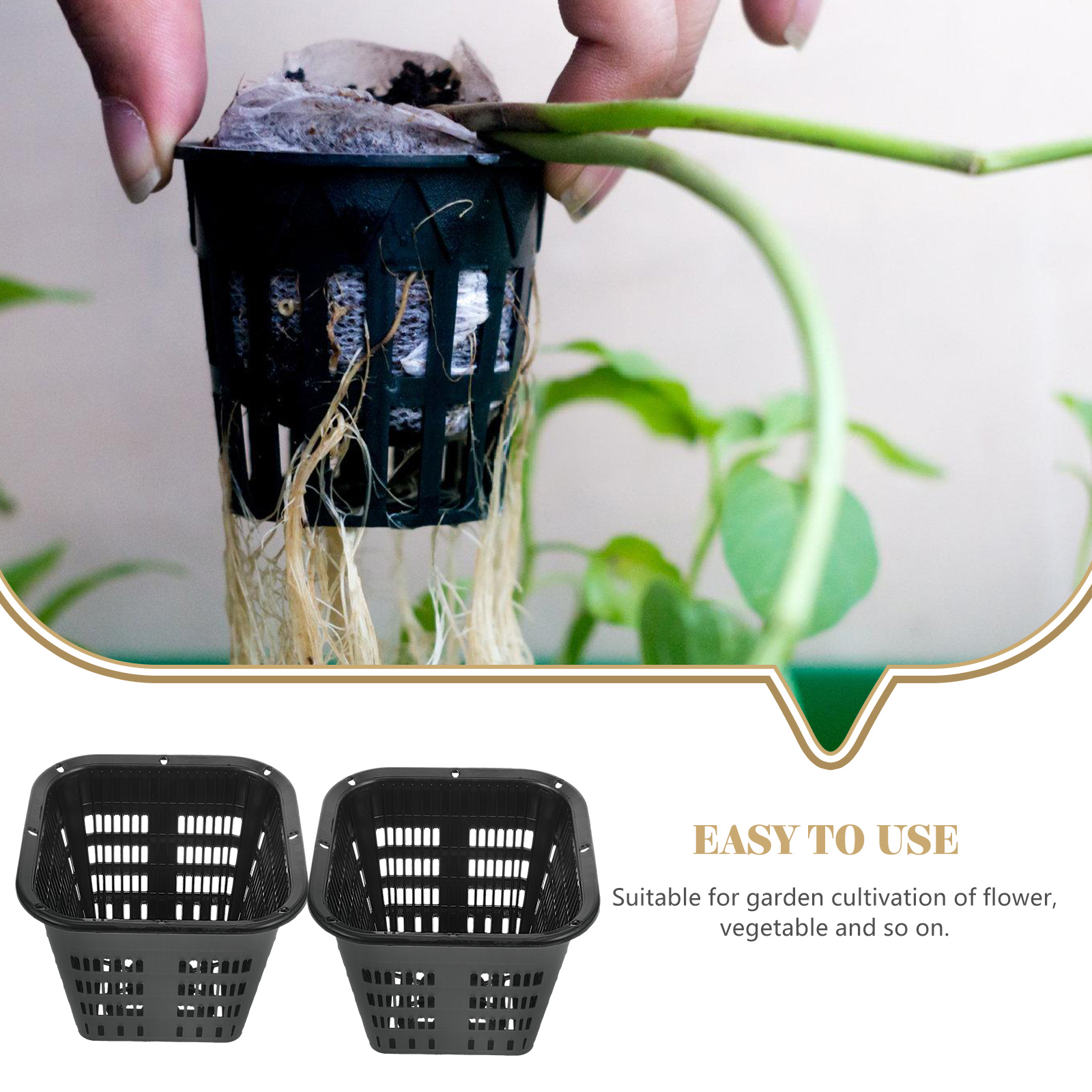 8 Stuks Hydrocultuur Groentemand Netto Potten Tuincontainers Plastic Wortelcontrole Apparaat Orchidee Waterplant
