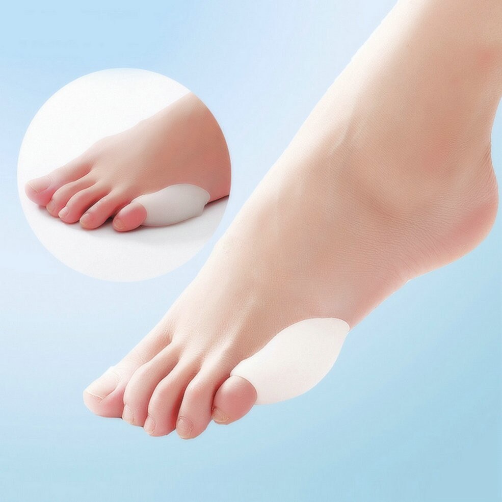 6 par silikone lilletå knyst fodpleje beskyttelsespuder gel tå separator tommelfinger valgus pedicure smertestillende fodpleje værktøj