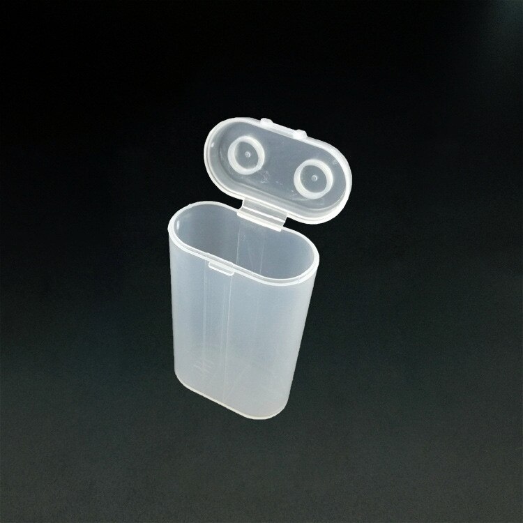 1PC 2X18650 Plastic Battery Box Two Sections 18650 Transparent Storage Box PP Strong Hard Holder Case