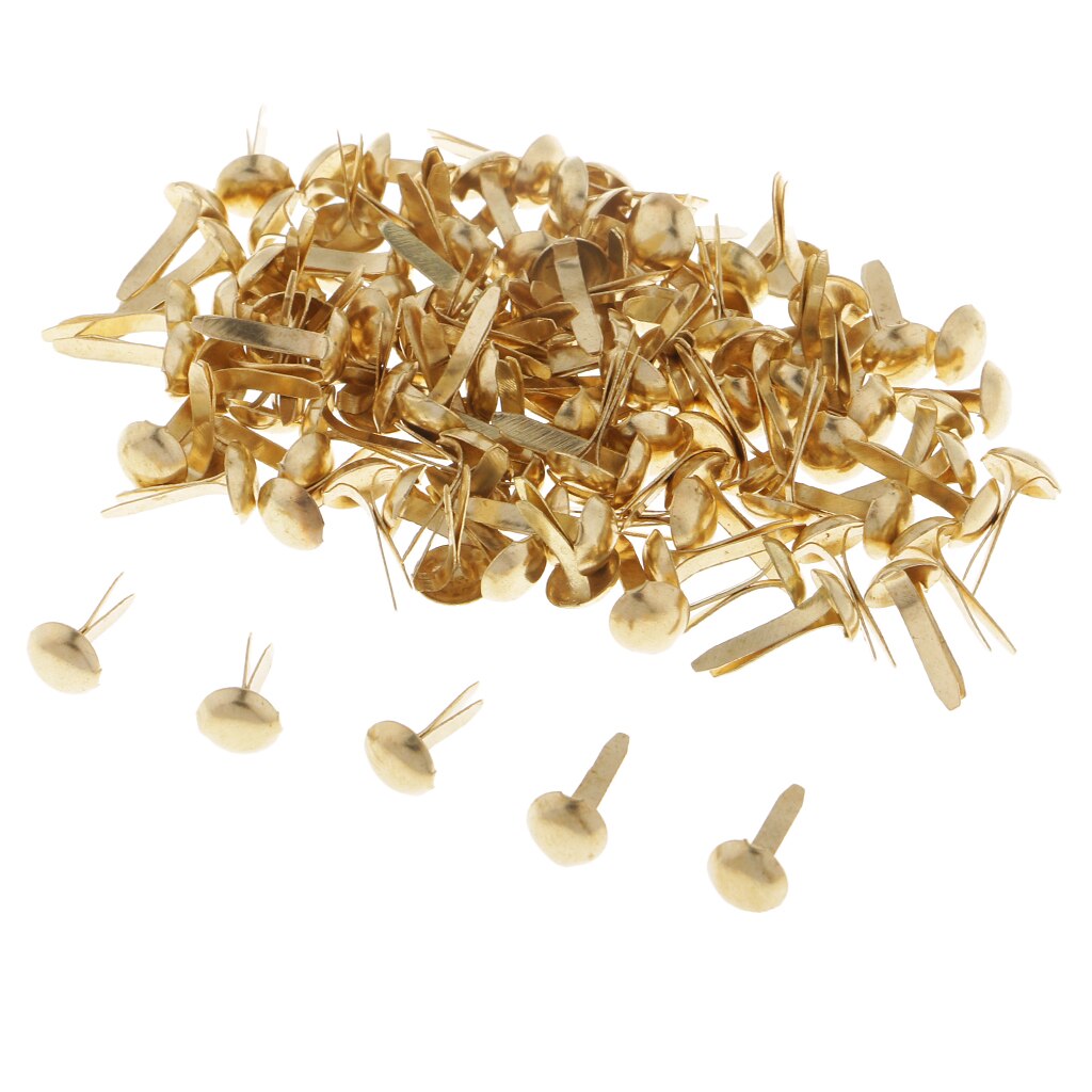 Mini sujetadores de papel con tachuelas de Metal para arte de colección de álbumes de recortes, 6x13mm 200 piezas