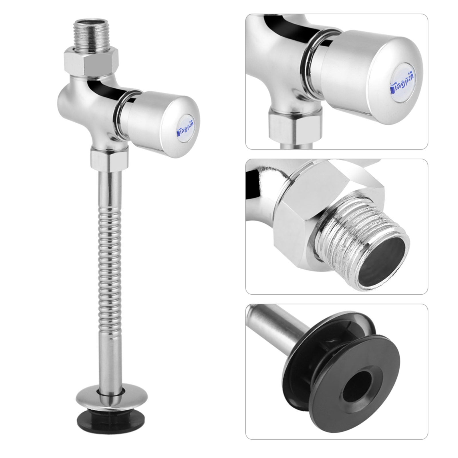Baderoms urinalventil toalett urinalventil toalett urinal spyleventil knapptype manuell forsinkelse automatisk avstengning urinalventil