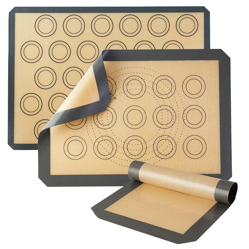 Siliconen Bakken Matten-Non Stick Cookie Sheet Mat Liner Met 2 Stuks Siliconen Bakken Mat Siliconen Antislip-gebak Mat