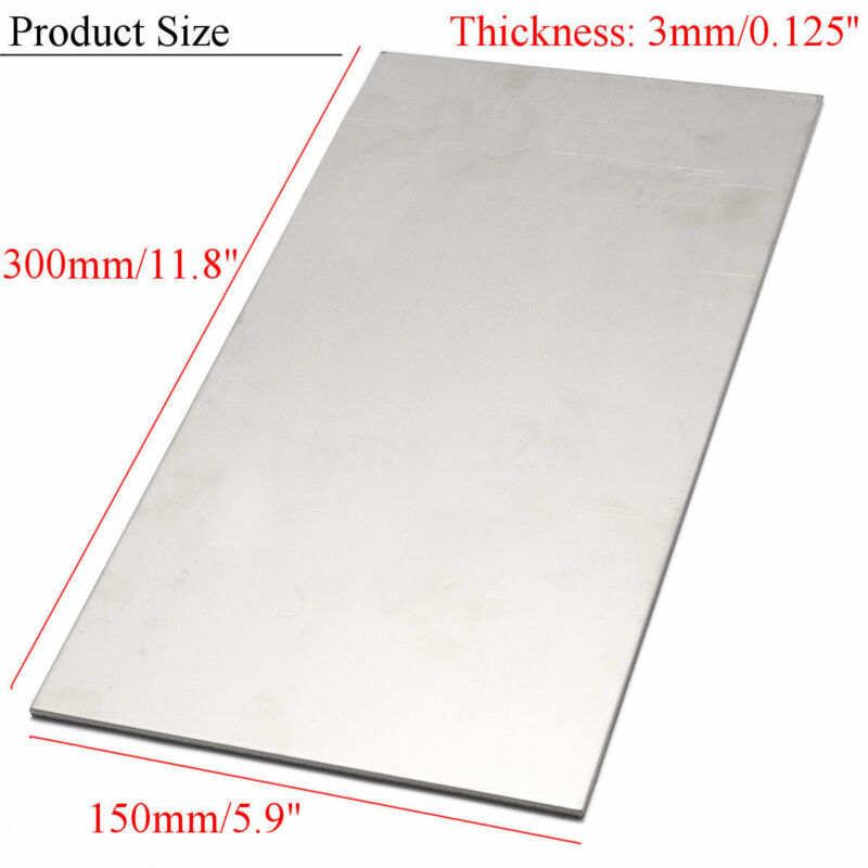 1pc titanplåt titanlegering tjocklek 2mm/3mm/ 4mm titan plåt plåt 100 x 100/150 x 150/150 x 300