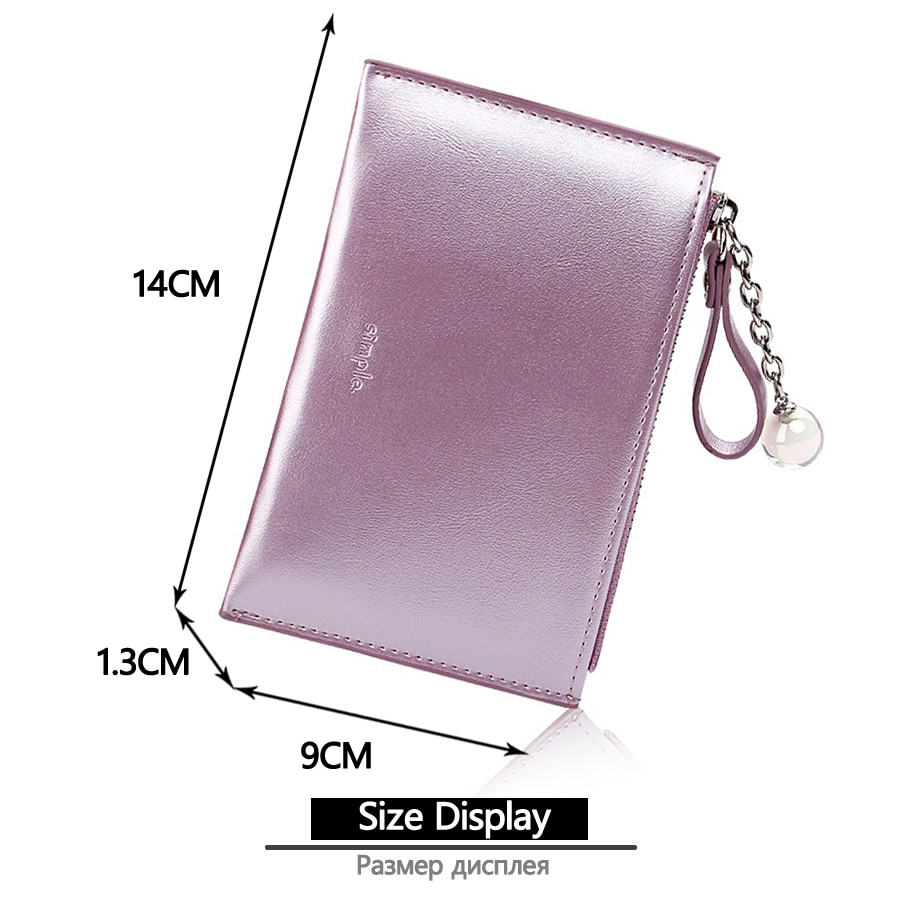 Mini Women's Wallet Female Slim Cute Leather Thin Ladies Coin Purse for Cards Small Wallet Women with Zipper portomonee vrouwen