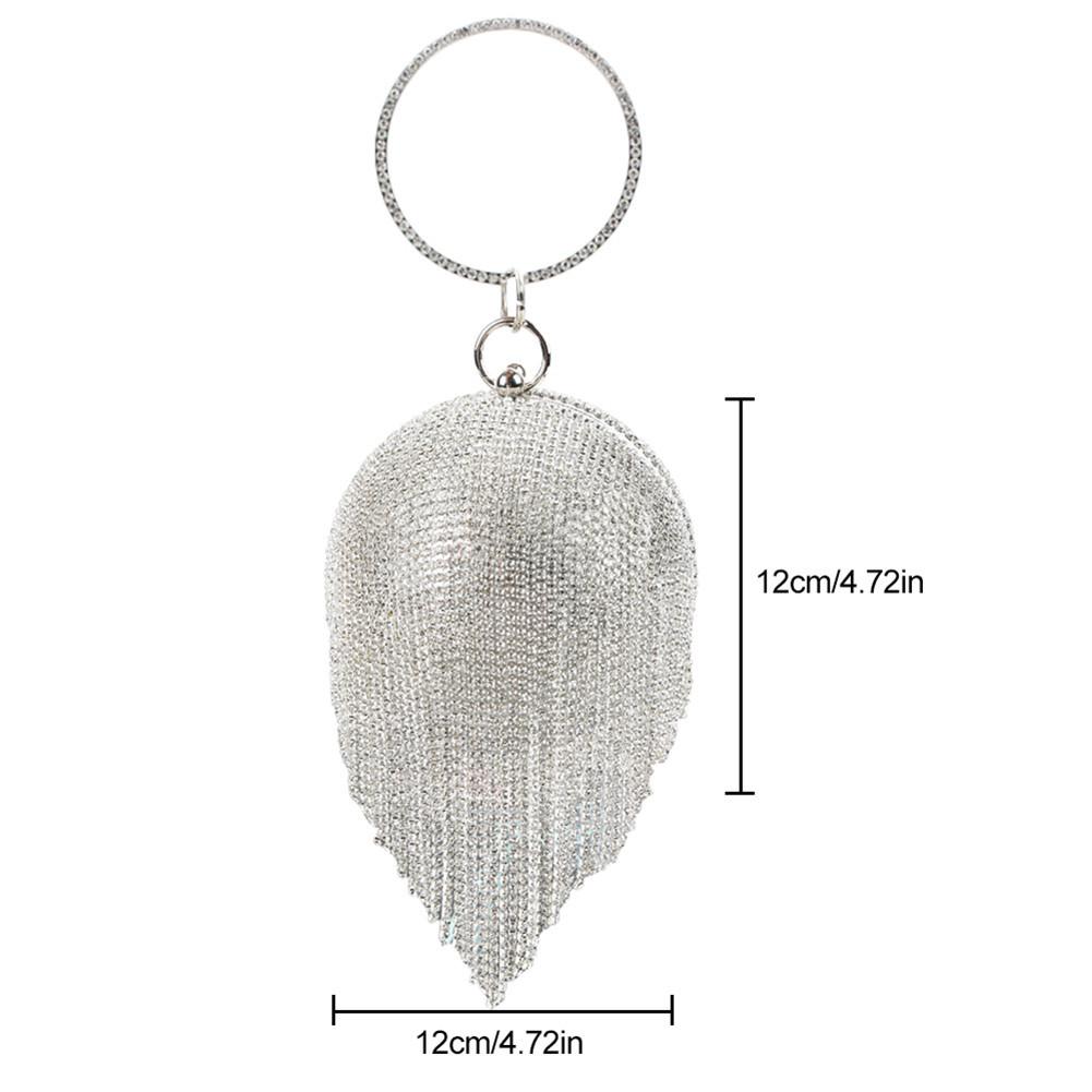 Vintage Frauen Abend Tasche Metall Kette Mini Runde Ball Taschen Bankett Party Schulter Umhängetaschen Kupplungen Rund Käfig Handtasche