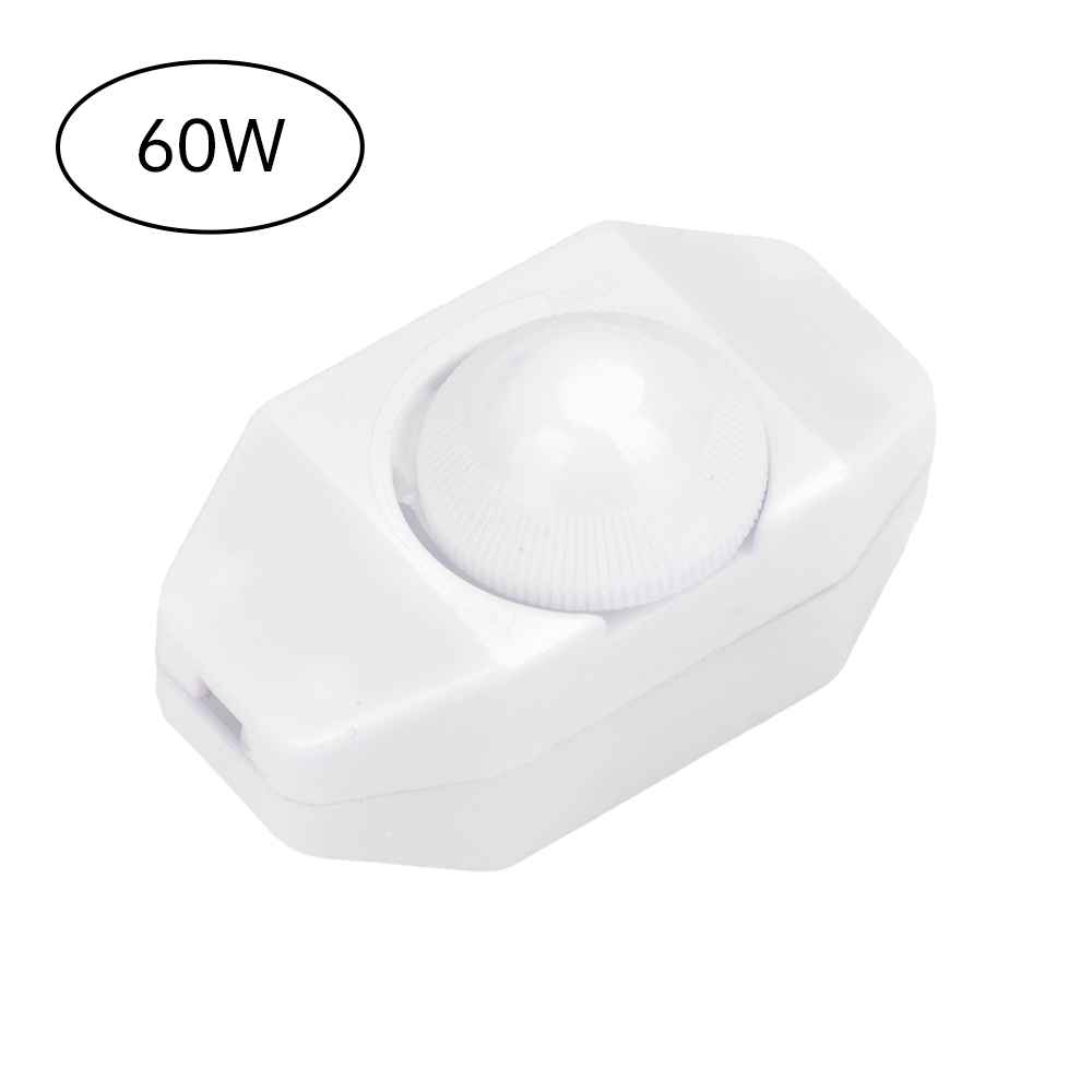 led dimmer schakelaar verstelbare controller knop 220v lampdimmer snoer schakelaar plug in tafel vloerlamp dimmen uit: Black