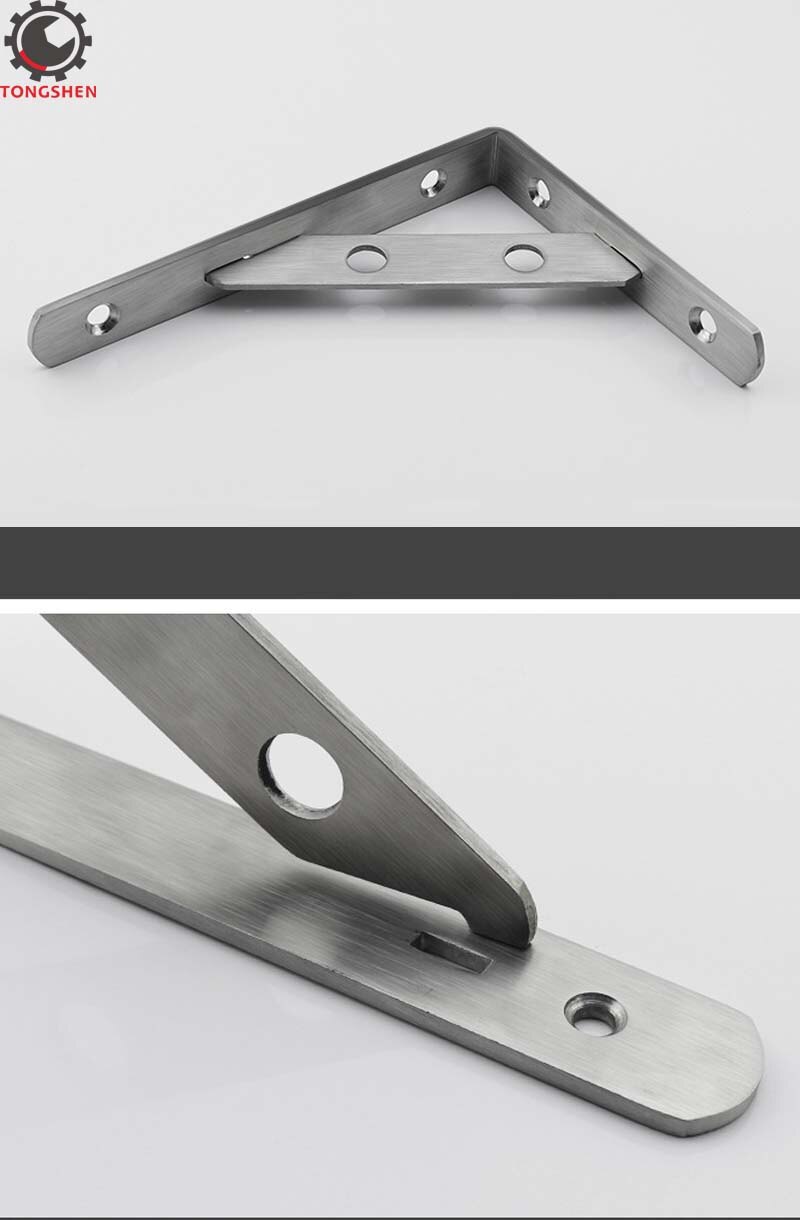 Shelf L Bracket Tripod Triangle Stainless Steel Solid Shelf Support Corner Brace Joint Right Angle Bracket Corner Shelf Support