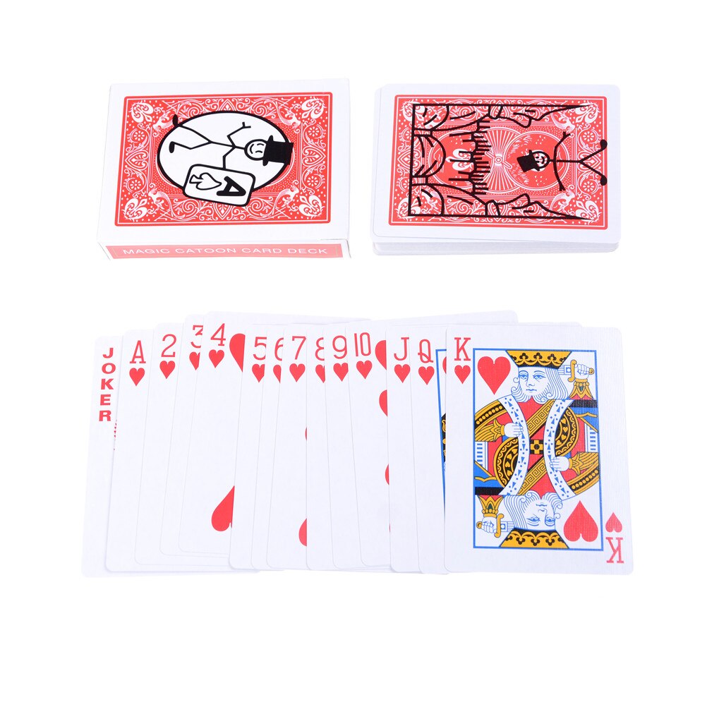 1 set Cartoon Card Magic prop Speelkaart Animatie Voorspelling funny magic Dek Pack goocheltrucs, gimmick