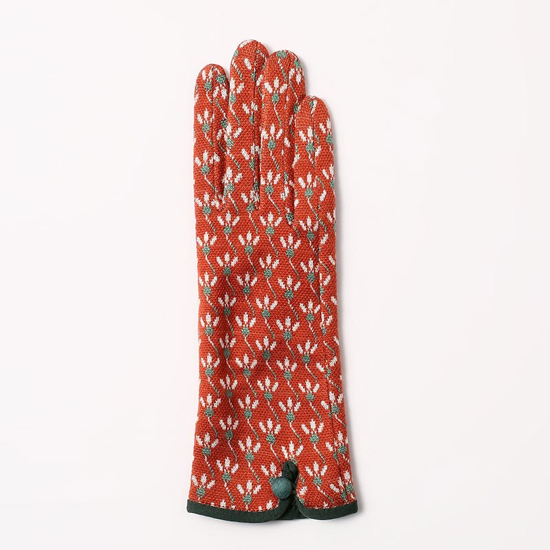 Guanti eleganti leopardati da donna autunno inverno caldo tocco schermo sezione sottile non gonfiato ciclismo tutto'aperto guida personalità della moda