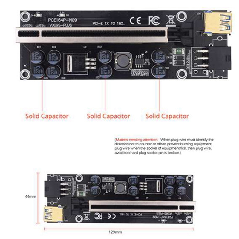 Pcie Card Riser 1 Tot 4 Usb 3.0 Adapter Card Multiplier Hub Pci Express Riser VER009S Plus Pcie Riser X1 om X16