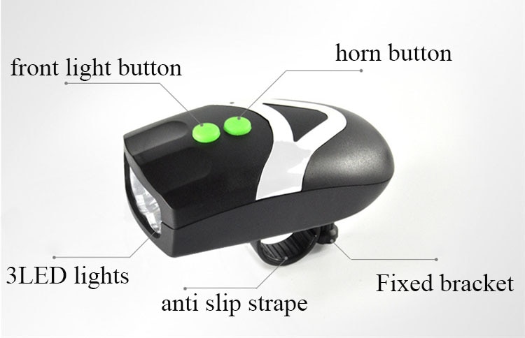 2 In 1 Fietsbel Fietsen Hoorns Elektronische Bike Fietsstuur Ring Bell Horn Loud Air Alarm Bell Sound Bike hoorn Veiligheid