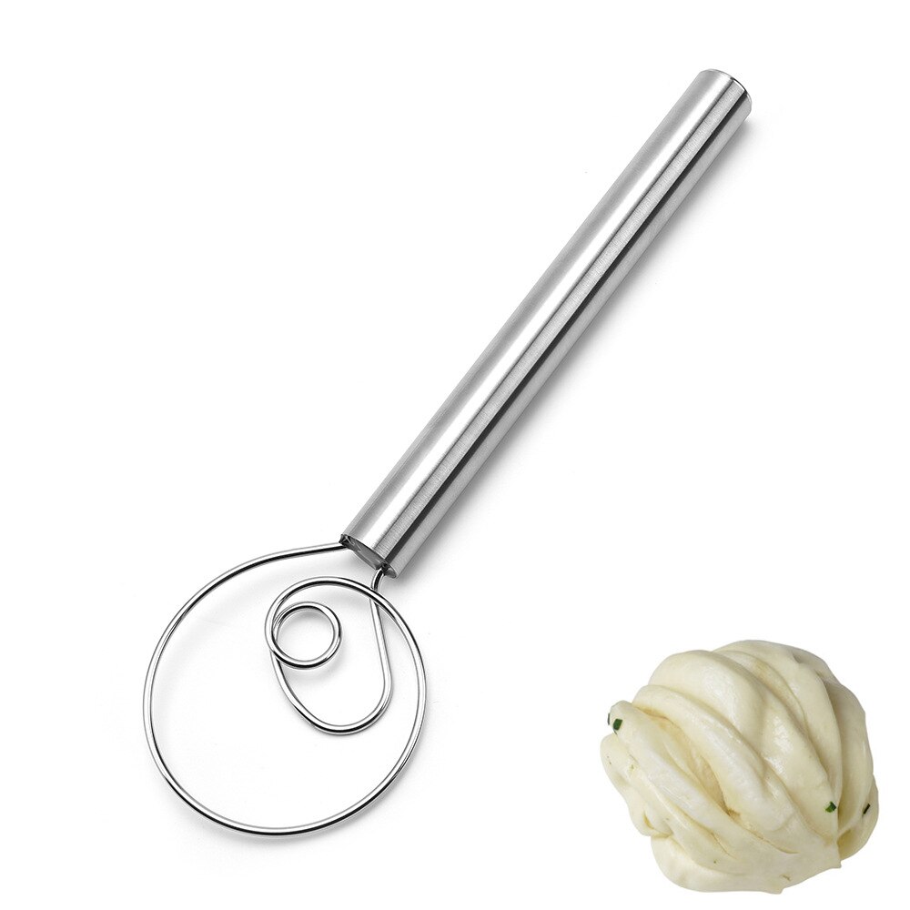 1Pc Rvs Mixer En Eiklopper Roerwerk Rvs Zilver Multifunctionele Handmatige Spoel Eiklopper Keuken Gadgets