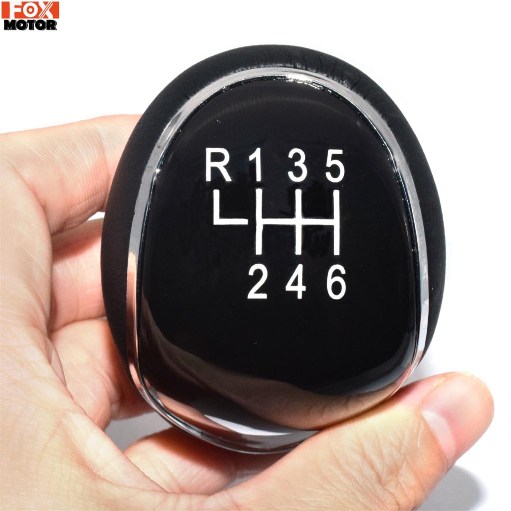 6 Speed Gear Shift Knob For Ford Mondeo Mk4 S-Max C-Max Focus Mk2 Kuga Leather Shifter Lever Arm Headball Car Accessories