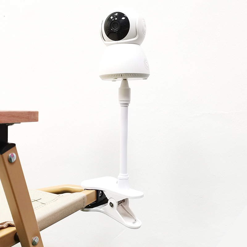 Draagbare flexibele cameraklem Mount Babyfoon Camerahouder Stand Webcam Monitor Ponsvrije buigbare beugelbasis met clip