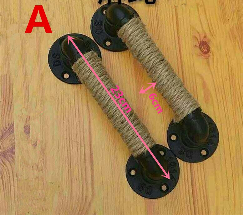 Poignée de meuble de Style industriel, pour porte coulissante en bois, Style A