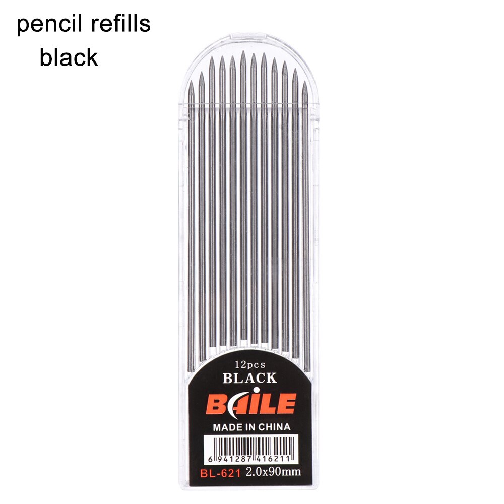 2B Mechanical Pencil Smooth Multicolor Activity Pencil Refills Automatic Pencil Drawing Writing Stationery Office School Supply: refills-black