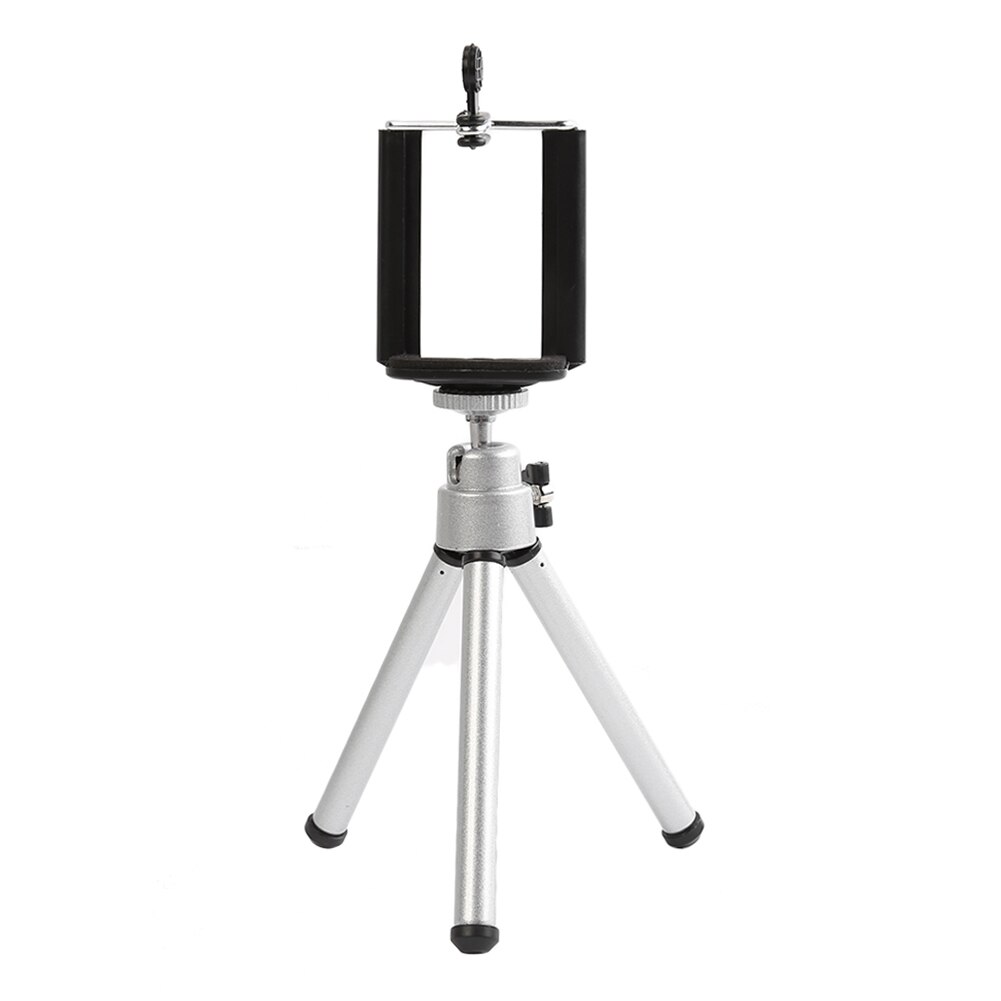 360 Degree Rotatable Camera Tripod Camera Elements Carrying Handheld for Photo Live Video Flexible Monopod Bracket: Sliver