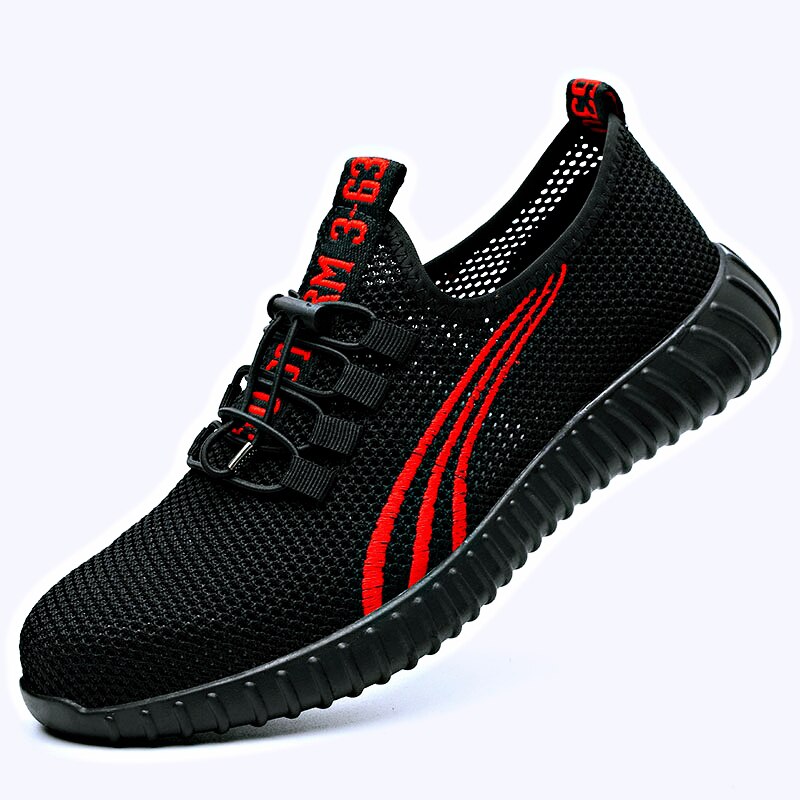 Men's Breathable Work Safety Shoes Men Outdoor Anti-slip Steel Puncture Proof Construction Safety Boots Shoes Steel Toe Cap