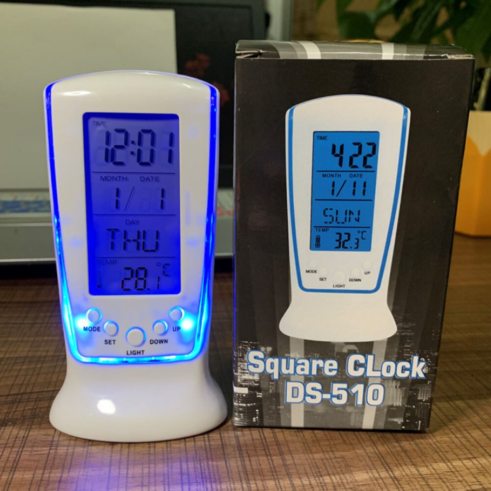 Digital Alarm Clock Large Display Multifunction for Bedrooms with Night light music alarm clock digital thermometer Reverse time