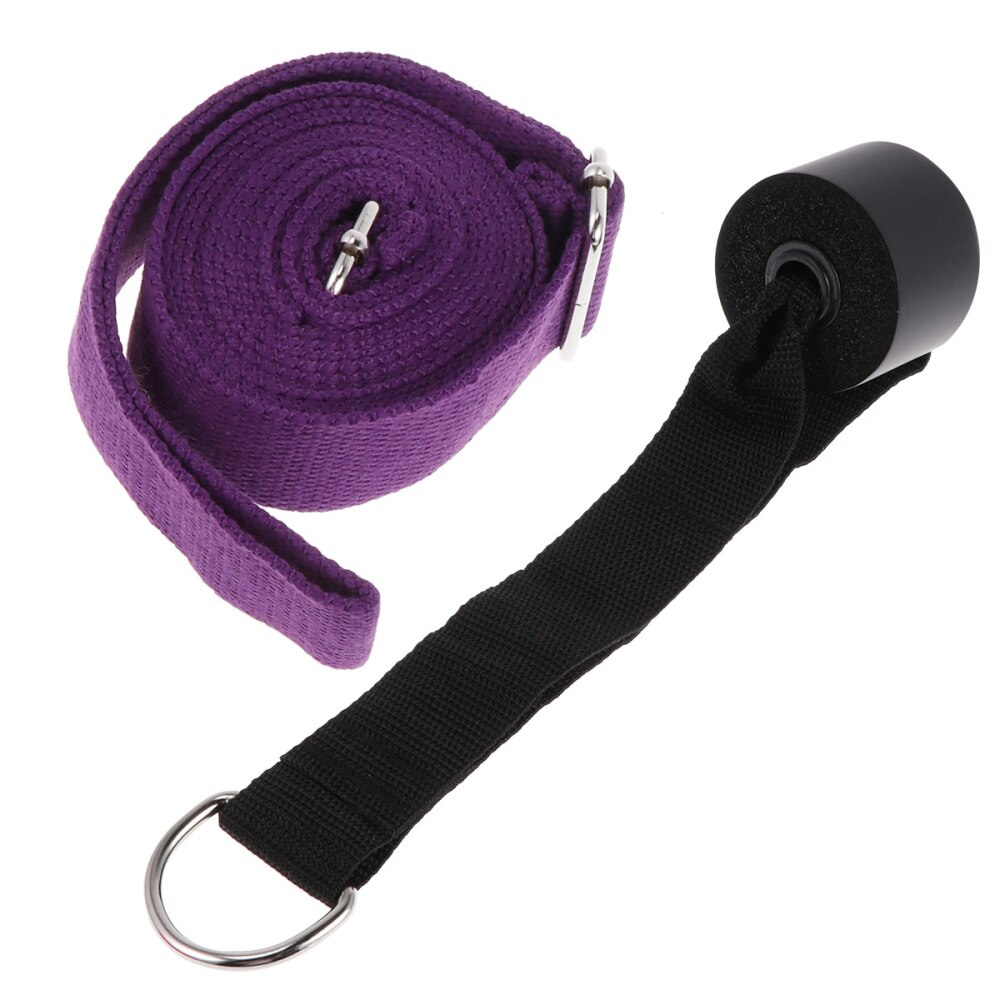 1Pc Elastic Ballet Foot Stretch Band Back Shoulder Flexibility Gymnastic Yoga Pilates Training Ballet Dance Resistance Band (Ros: Purple