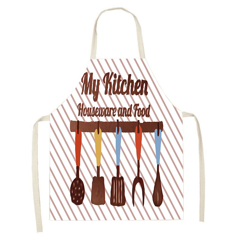 Apron Animal Print Aprons Apron Kitchen Summer Beach Landscape Print Apron Home Cooking Accessories 47x38cm 68x55cm: D-4 / 47x38cm