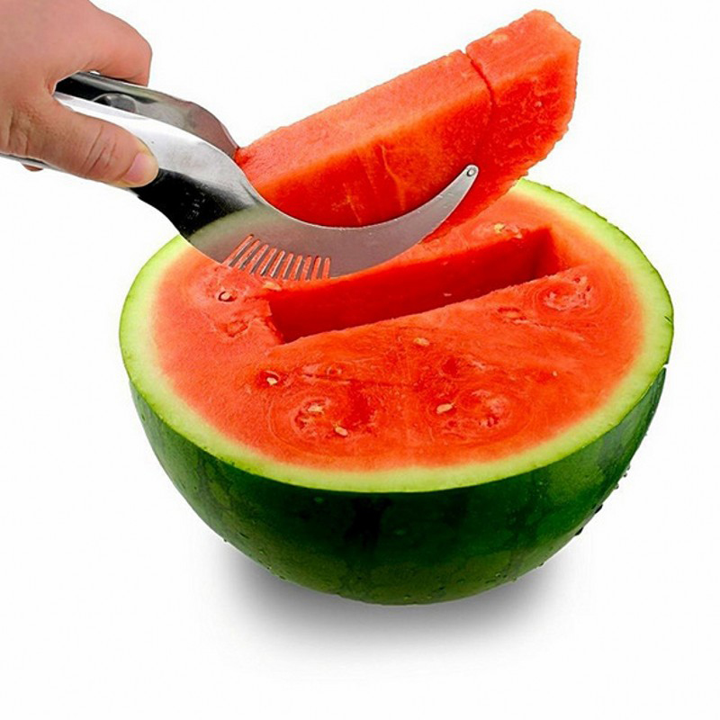 Rustfrit stål vandmelon udskæring melon skærer kniv frugt segmentering vandmelon udkerner cantaloupe seeder påskærer scoop