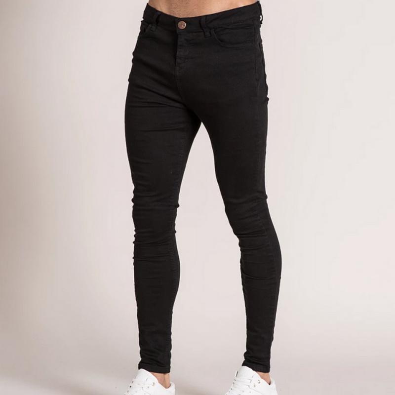 Casual Jeans Men Washed Denim Pants Hip Hop Men's Jeans Streetwear Slim Stretch Biker Jeans Male Pencil Denim Trouser