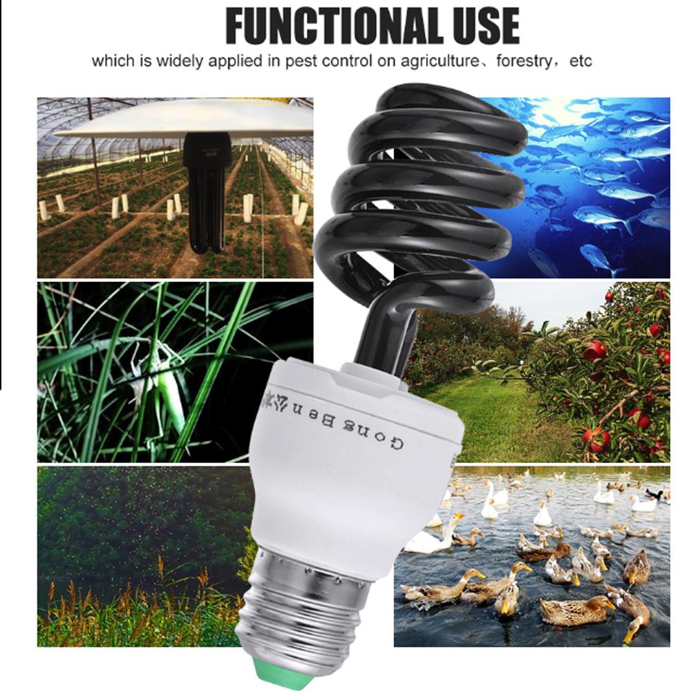 E27 pære uv-lys ultraviolet 40w fluorescerende energibesparende skruer  ac220v lyse sortlys cfl