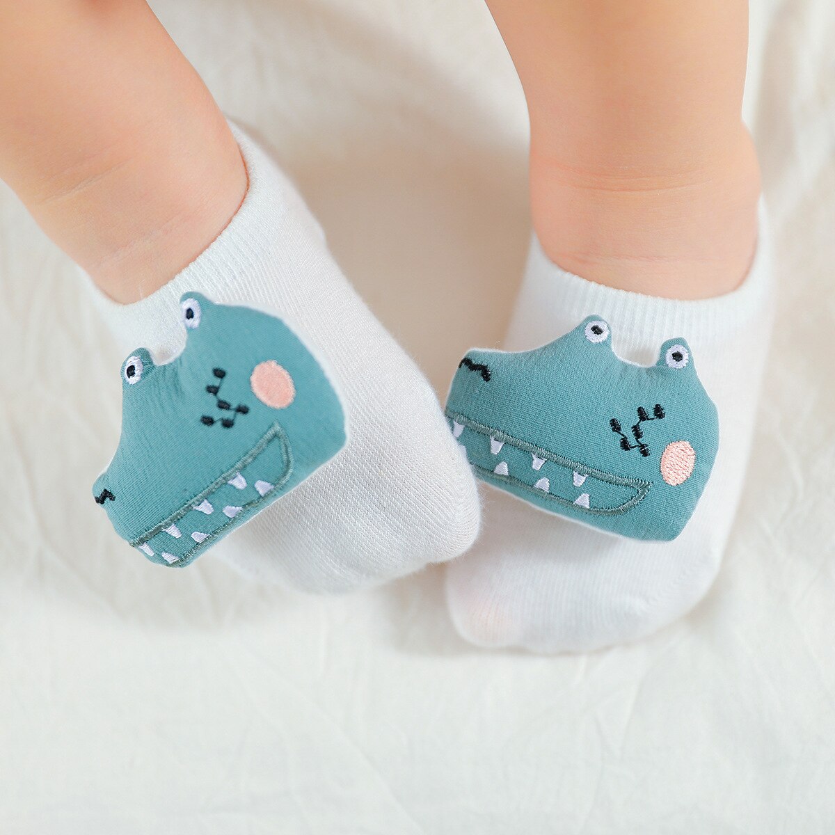 Baby Boys Anti-slip Floor Socks Lovely Cartoon Ankle Sock Toddler Girls Spring Summer: Ivory