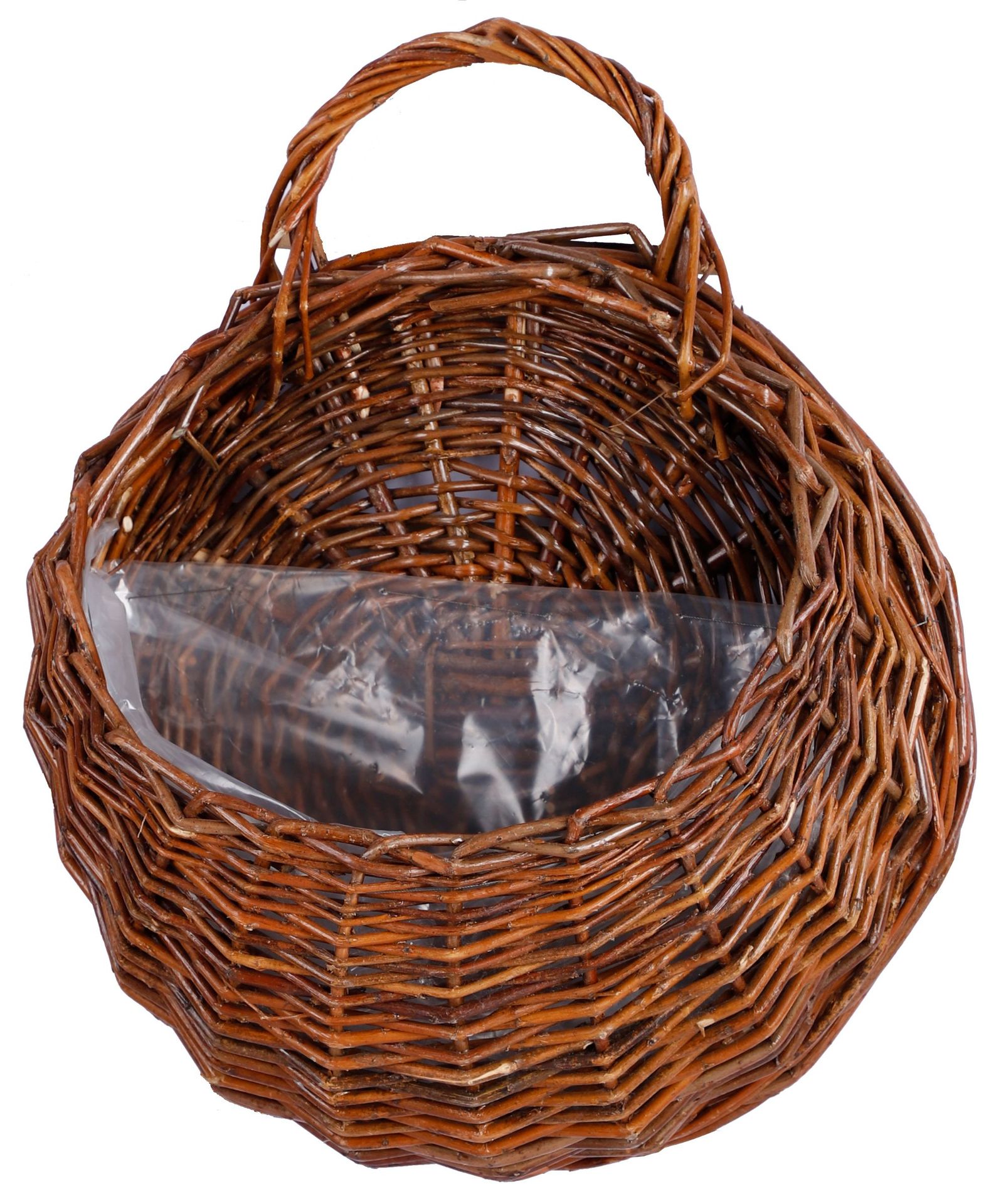 Mão feita de vime ao ar livre flor rack parede pendurado cesta de jardim cesta de flor de vime pendurado ninho decoração para casa