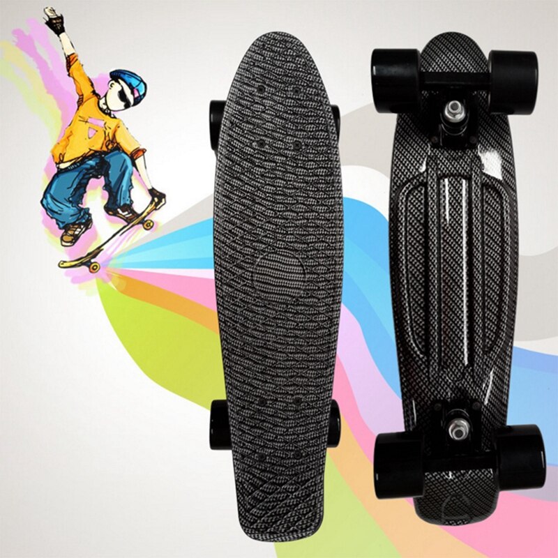 Penny Board Flexible Plastic Cruiser Board Mini Skateboards For Beginners Or with High Rebound PU Wheels 1