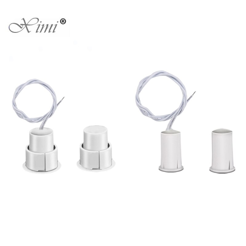 10 Pcs Wired Door Window Sensor Recessed Magnetic Contacts Security Reed Switch Alarm For Home Security Alarm White