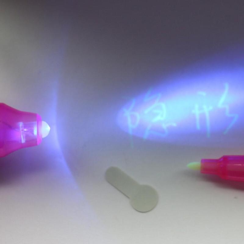 Magic Luminous Light Pen Magic UV Light 2 in 1 Invisible Ink Moonovol Marker Pen For Kids Students Novelt 4/7pcs