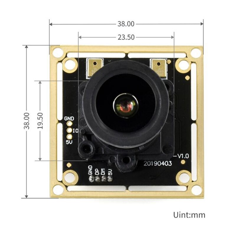 IMX335 5MP USB Camera (A) 2592X1944,Large Aperture, 2K Video Recording, Plug-And-Play, Driver Free
