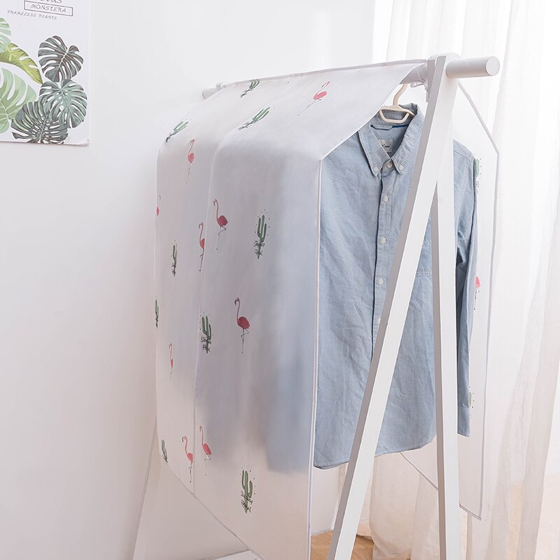 Garment Bags Clothes Cover Dustproof Velcro Outfit Rack Cover Wardrobe Hanging Storage Bag for Suit Coats Jackets Dress Printed