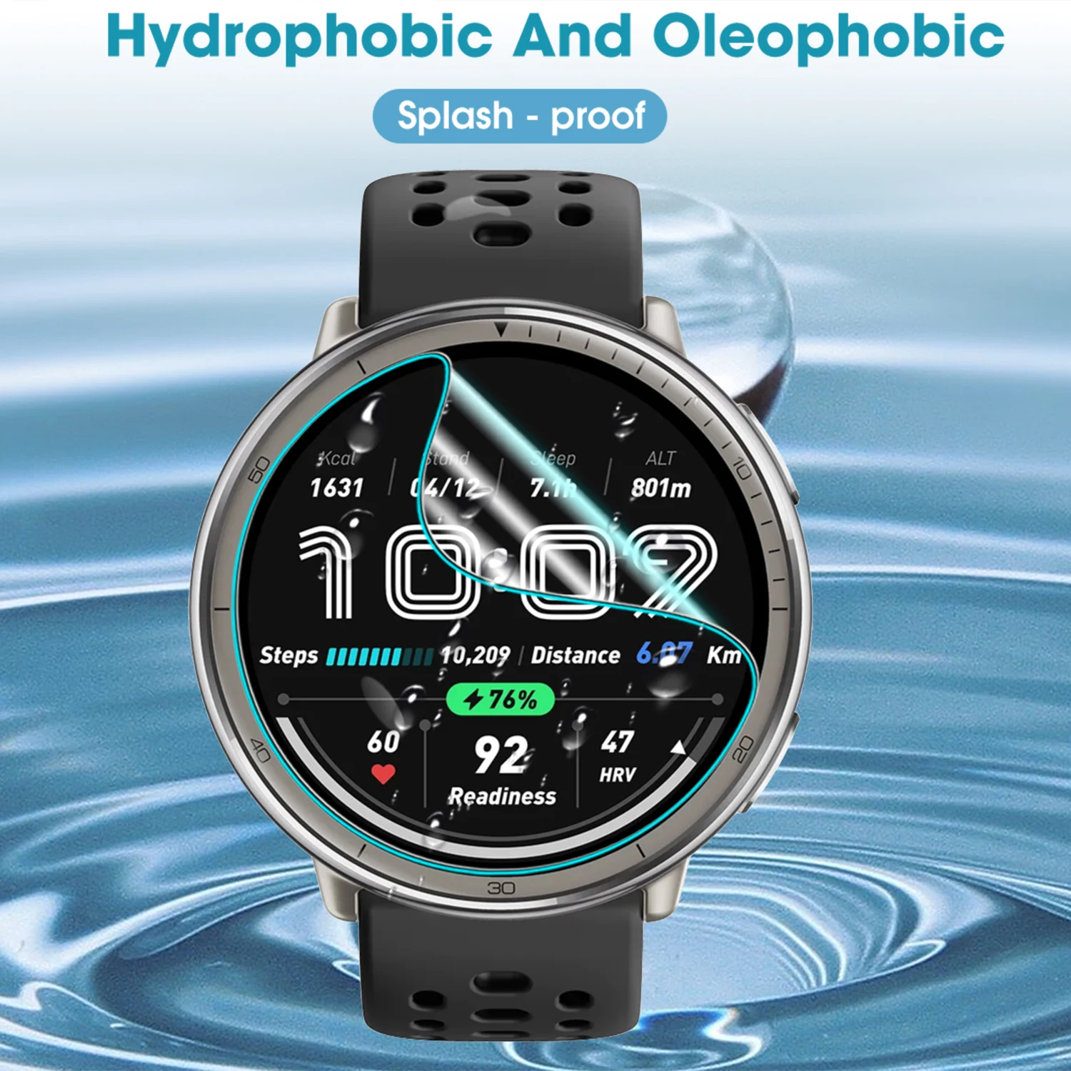 Protectores de pantalla de película de hidrogel de TPU flexibles para Amazfit Active 2 HD películas protectoras transparentes antiarañazos para reloj inteligente Active 2