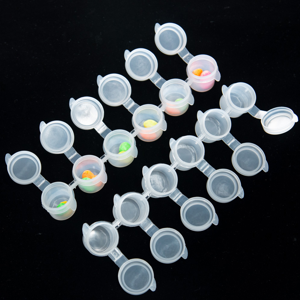 Pot de peinture vide en plastique, Pot de peinture vide de 5ml pour enfants et adultes, dessin de peinture, jouets d&#39;apprentissage pour enfants, boîte de rangement pour cours d&#39;art, couleur à l&#39;eau 5*6 pièces