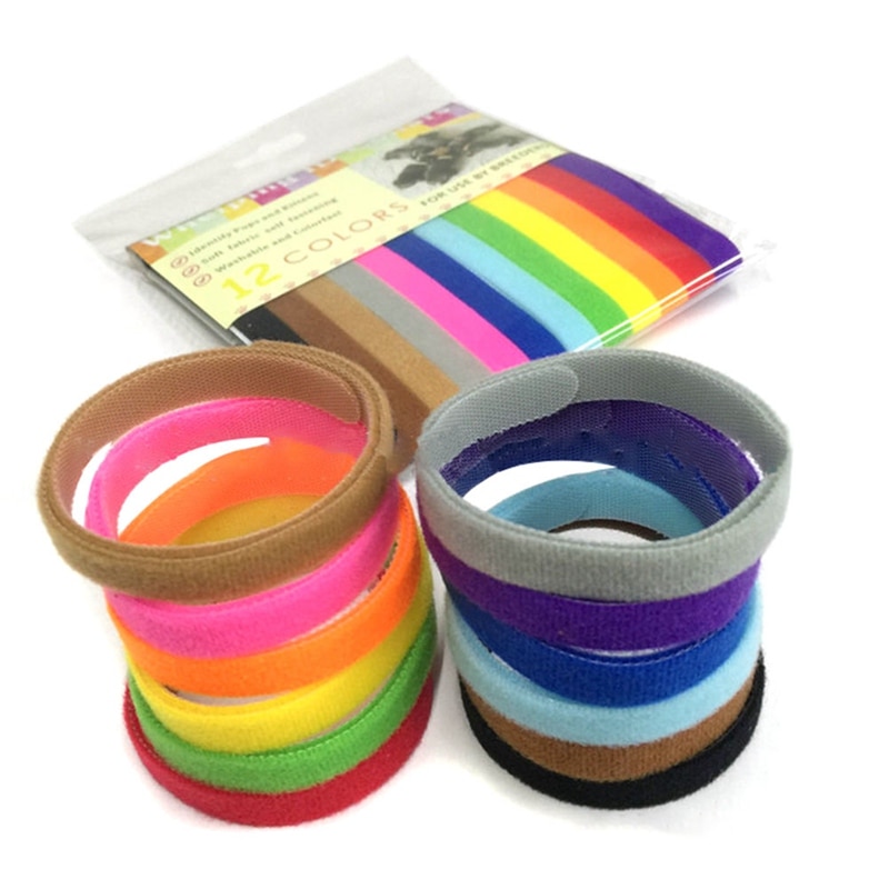 12 stk / sæt kæledyrsbånd i forskellige farver blødt identifikationsmærke til katte hunde hvalpe killinghalsbånd fører
