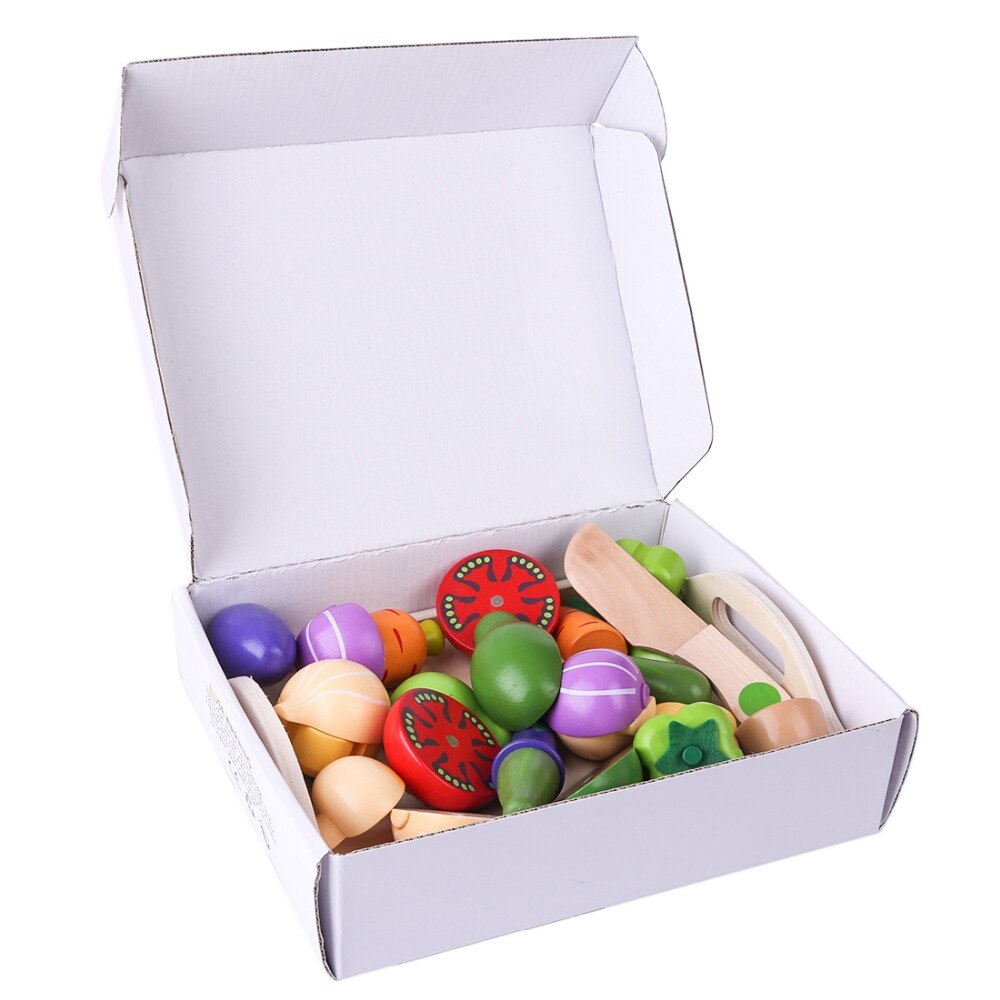 Magnetische Houten Groenten en Fruit Combinatie Snijden Keuken Speelgoed Set Kinderen Play & Pretend Simulatie Playset Kids Fun