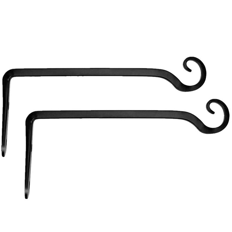2PCS Wall Hanging Plant Bracket Hanging Brackets Wall Hanging Basket Brackets Hook for Outdoor Indoor Garden: Default Title