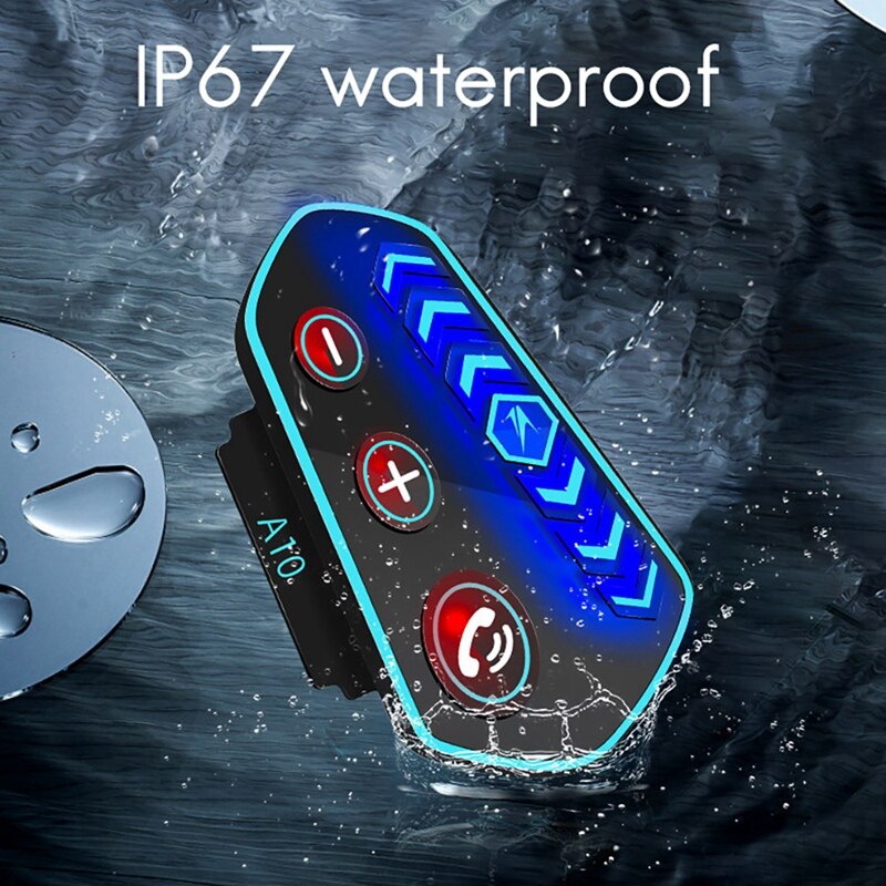 Oreillette Bluetooth 5.0 pour moto, Kit mains-libres, Intercom sans fil pour casque, Kit d&#39;appel téléphonique, stéréo, A10, pour l&#39;extérieur