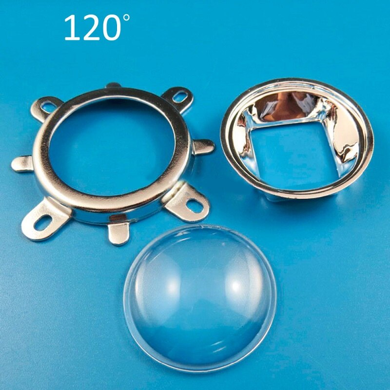 1set LED Lens Optical Glass 44mm 60 to 120 degree 20W 30W 50W 100W High Power led lense 50mm Reflector Collimator Fixed Bracket