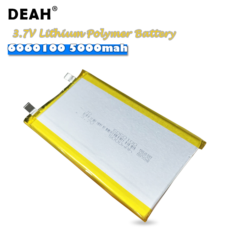 1PC 3,7 V Lipo zellen 6060100 5000mah Lithium-Polymer Akku Hohe Kapazität Für Energie Bank Tabelle E-Buchen DVD GPS Spielzeug