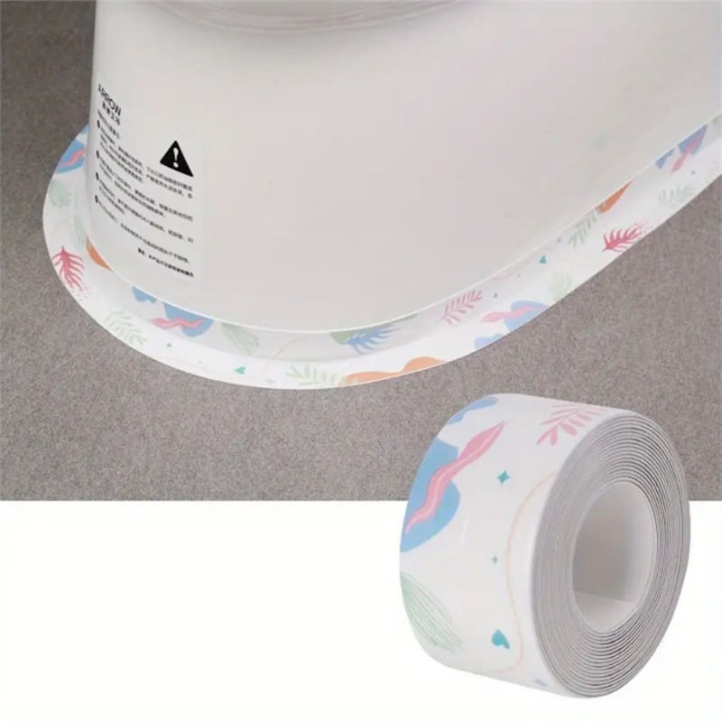 1/1.5/3.2/5 M Self-Adhesive Caulk Tape - Waterproof PVC Seal Strip for Bath Sink & Toilet Oil-Proof Kitchen Wall Corner Sticker: Khaki / 3M