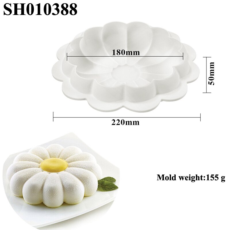 Moldes de silicona para pasteles con de margaritas, 1 o 6 celdas, juego de utensilios para hornear postres, molde para Mousse de cocina, herramientas de pastelería para fiestas: Chocolate