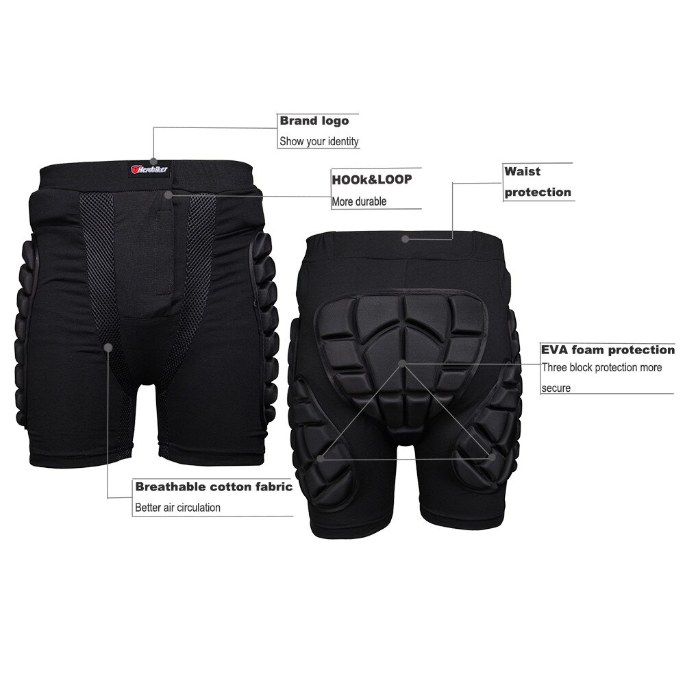 Herobiker Motorcycle Shorts Motorcycle Pants Motocross Shorts Moto Pants Armor Shots Sports Skiing Shorts Hip Protection Unisex