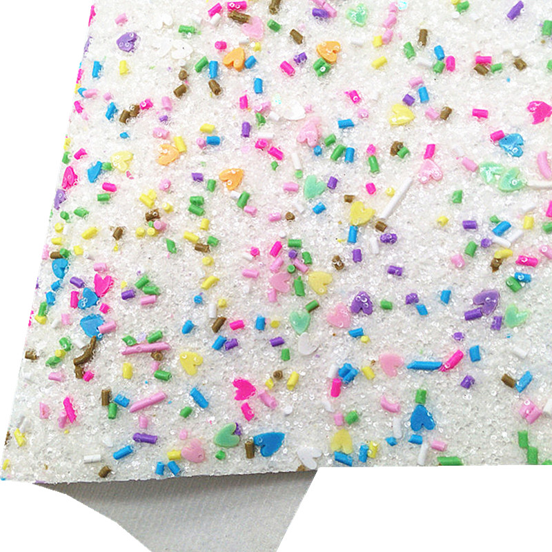 Strössel hjärtan chunky glitter läder pilar tryckta glitter syntetiskt läder vinyl läder lakan för bågar gör det själv 21 x 29cm q816