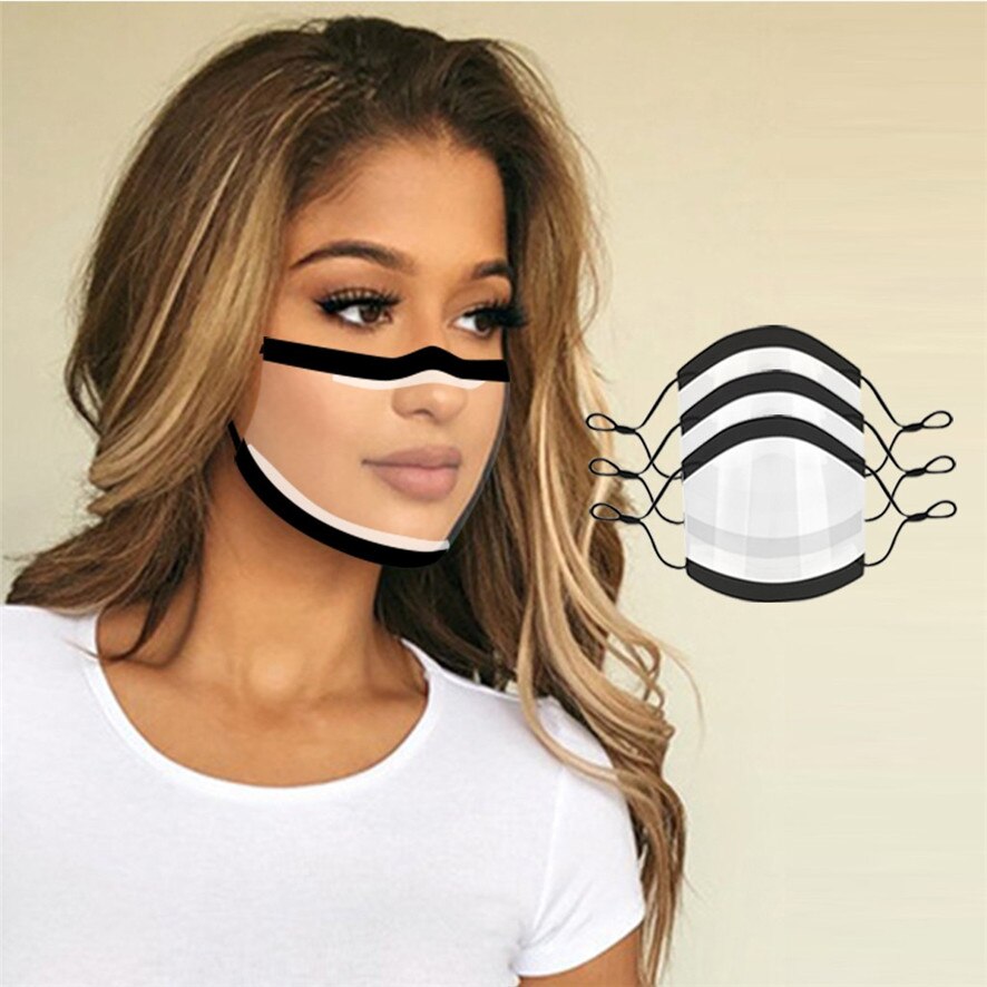 3PCS Men Women Faces Shields Screen Spare Visors Lip Visual Shield Splash Transparent Plastic Faces Shields Screen Spare Visors: A  3PC