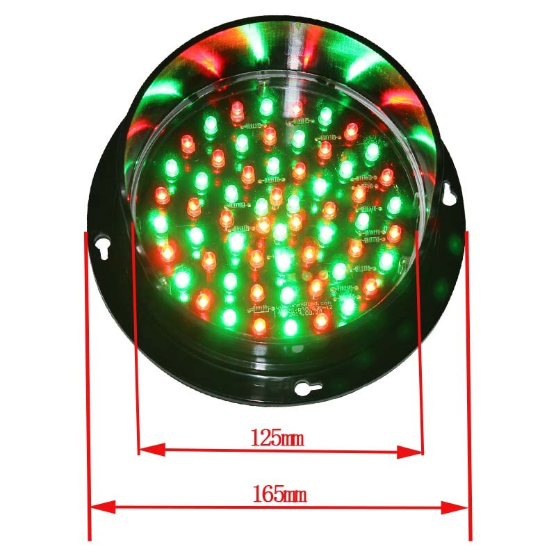DC12V 125mm Red Green LED Traffic Signal Light LED Vehicle Signal Light Full Color Signals
