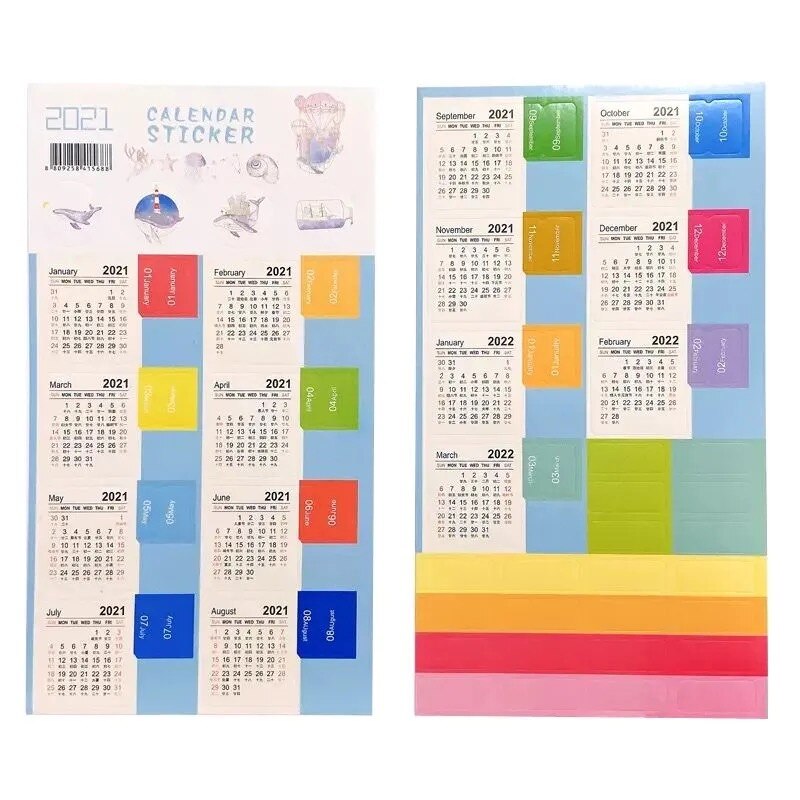 27 Pieces 6-Ring Binder Cover A6 Binder Cover 12 Pieces Binder Zipper Pockets and Sheets for Personal Budget Planner Notebook: 2021 calendar